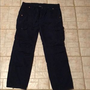 Blue cargo pants